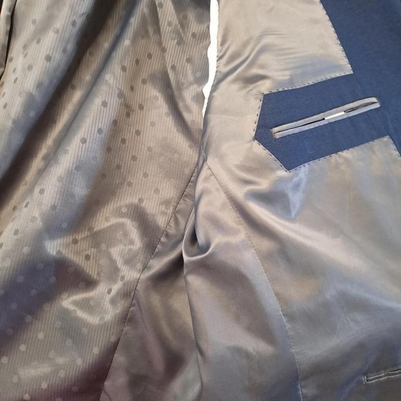 PERRY Ellis Portfolio Slim Fit Blue Suit Jacket Size 46R - Picture 6 of 9